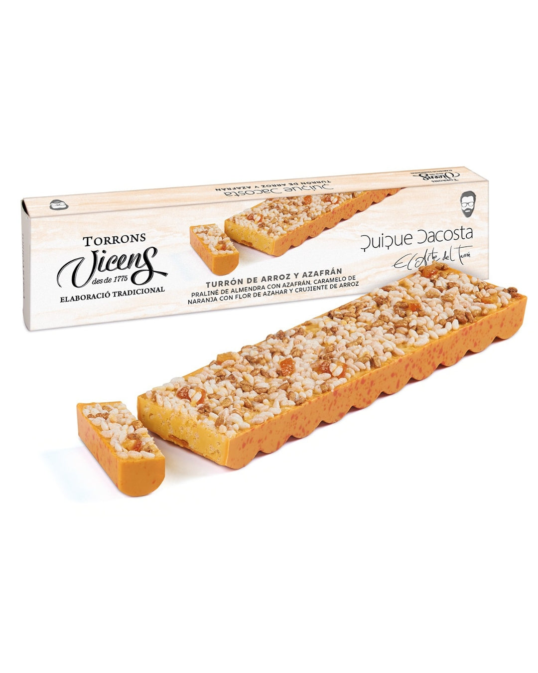 Turrón de Arroz y Azafrán 300g by Quique Dacosta en Estuche