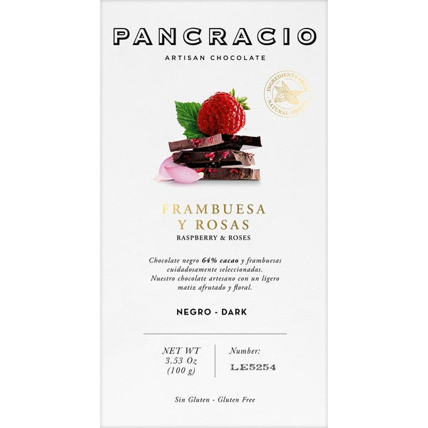 Chocolate Pancracio Frambuesa y Rosas