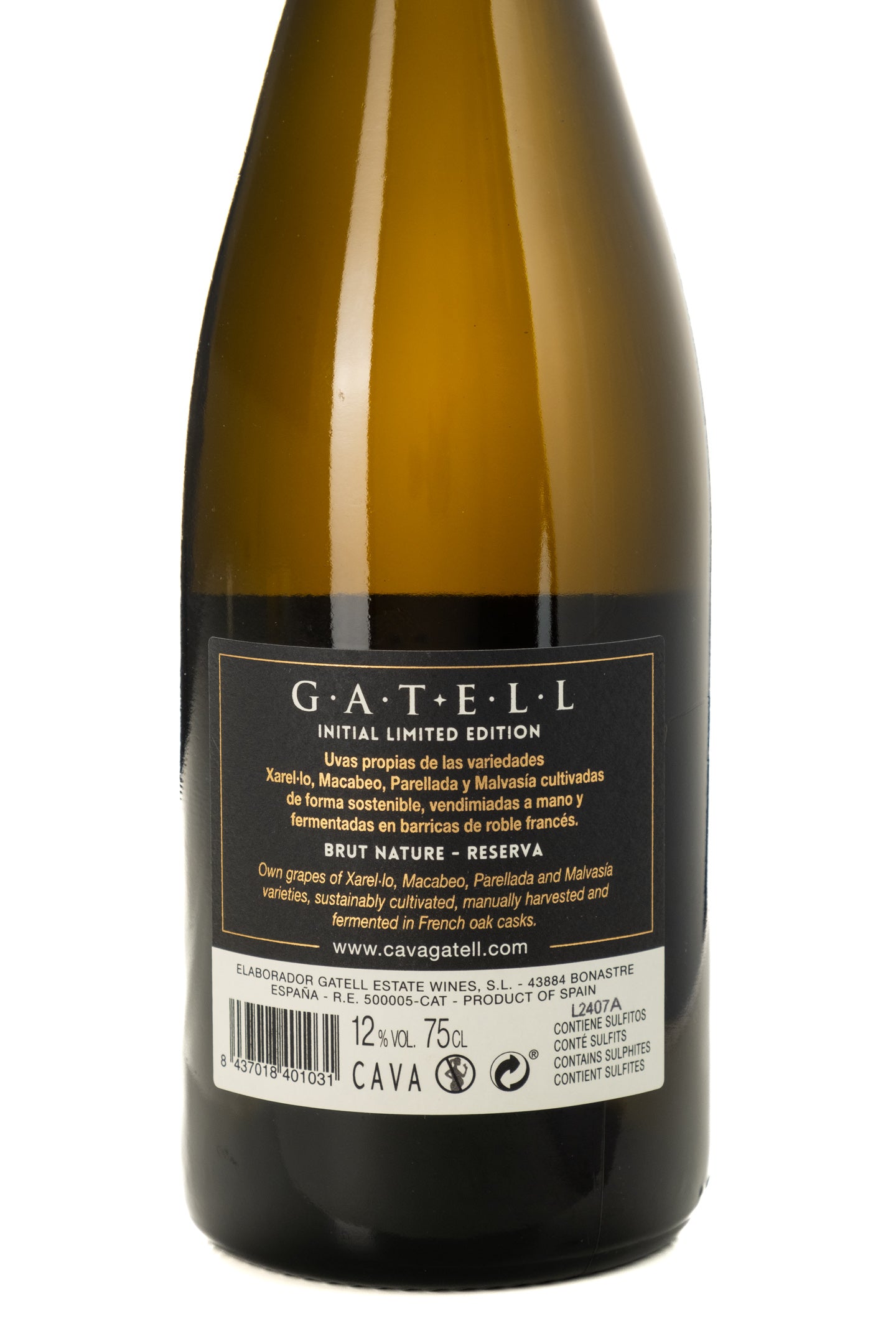 Cava Initial Brut Nature Reserva Gatell