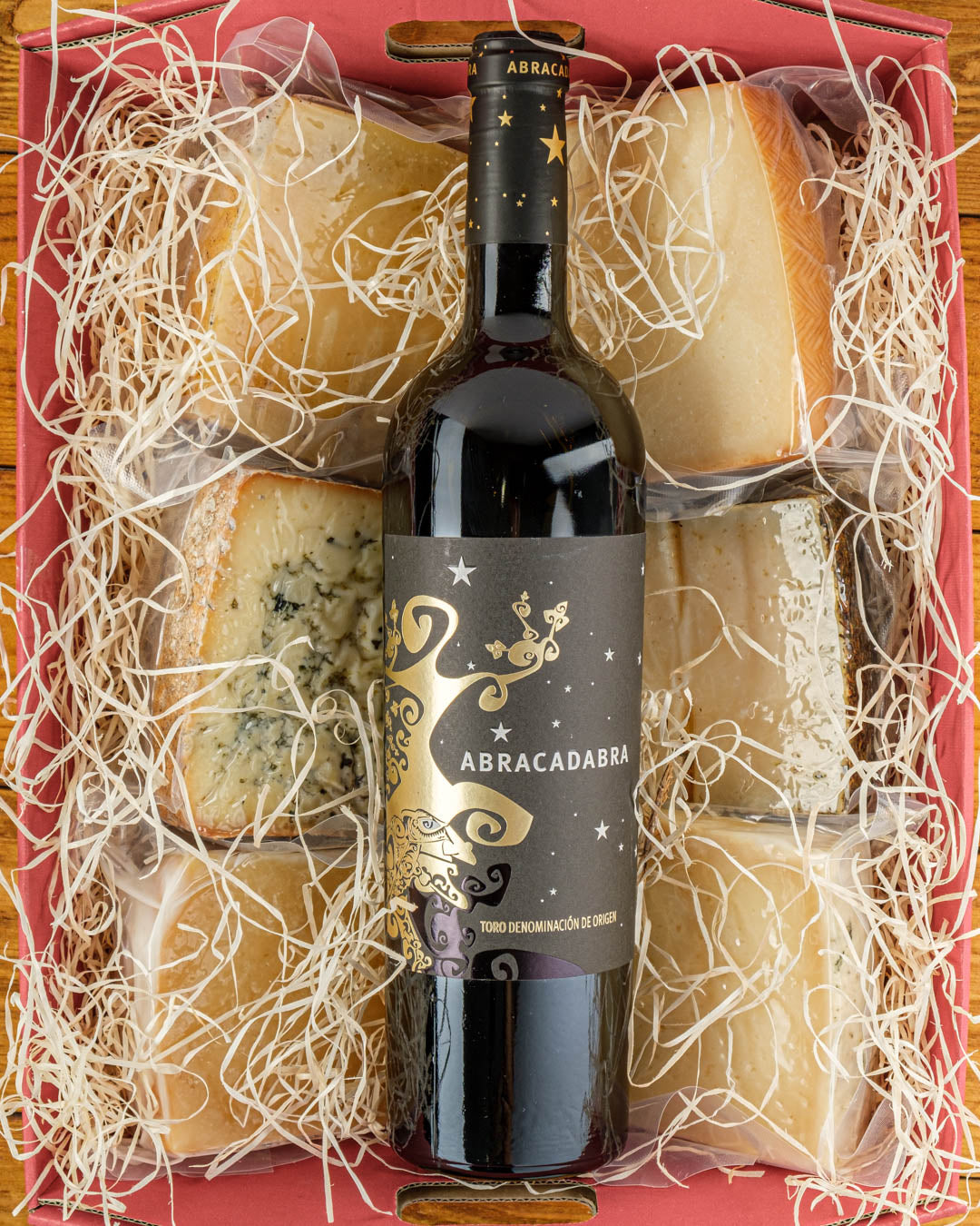 Cesta Top queso + vino