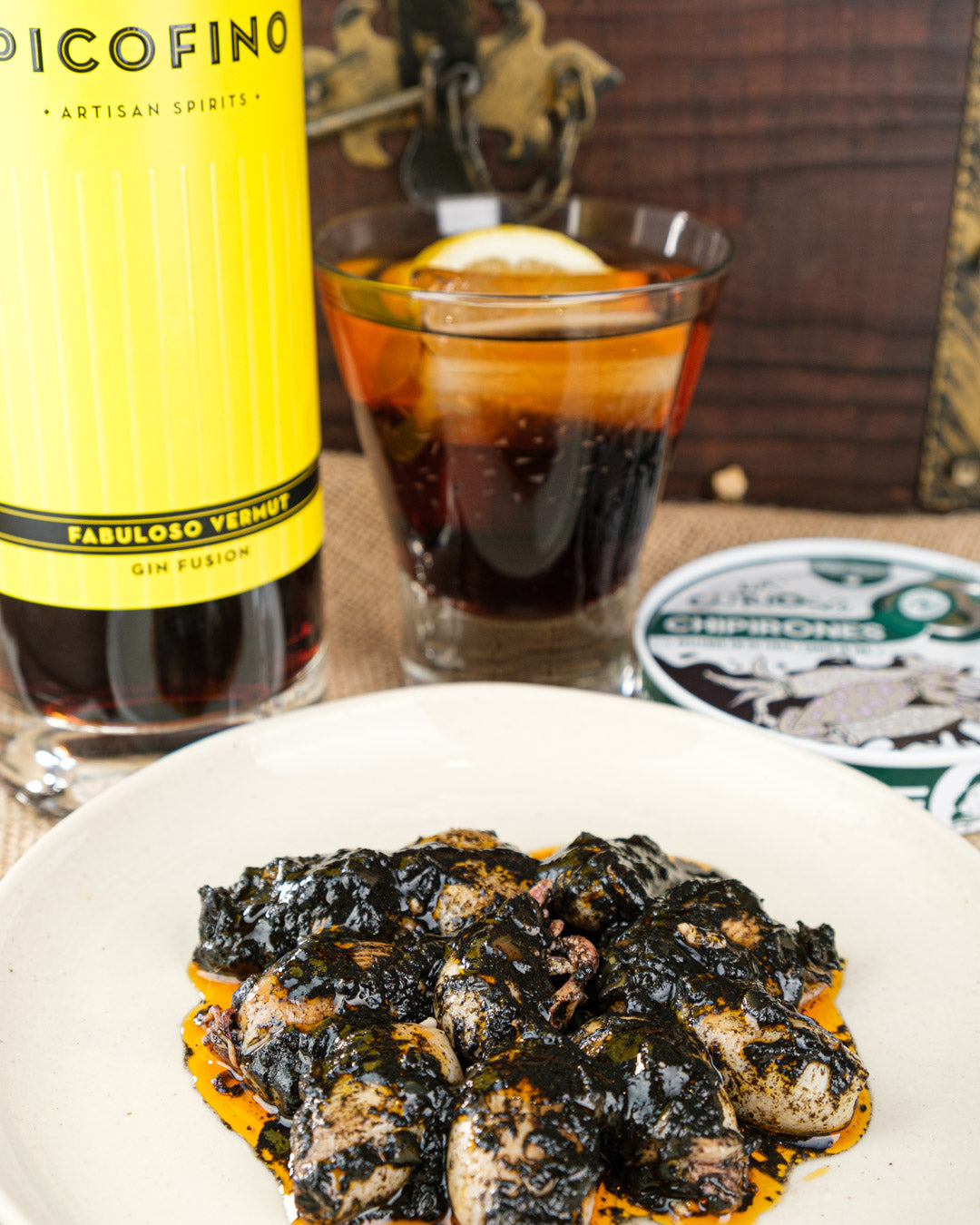 Chipirones en su tinta de la Curiosa