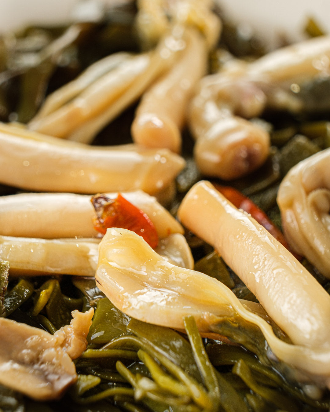 Navajas con ajo y guindilla ar de arte