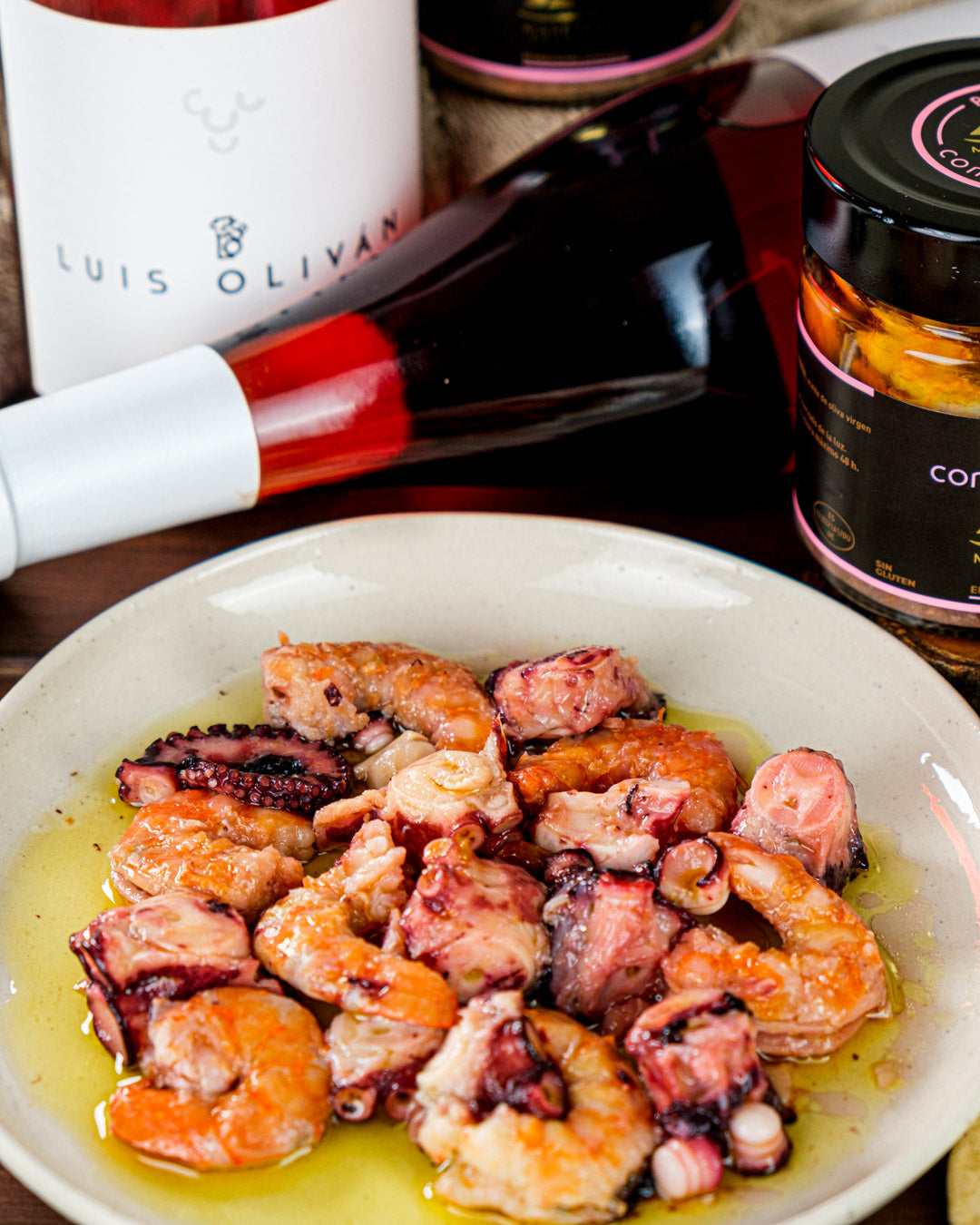Pulpo con Gambones de Mareterra Conservas