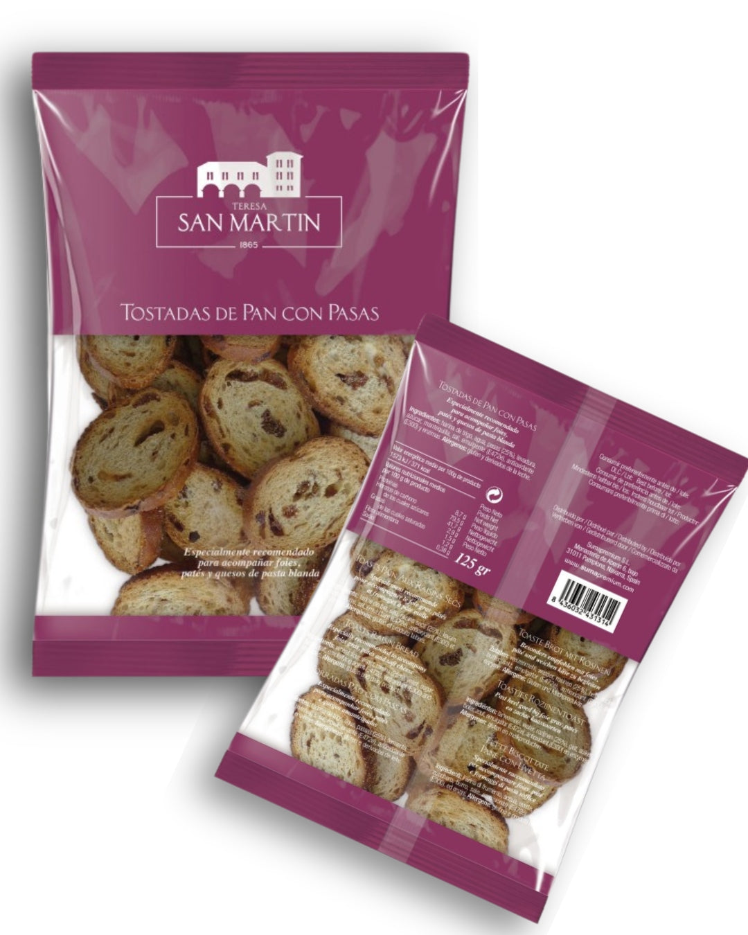 Tostas de Pan con Pasas Teresa San Martín