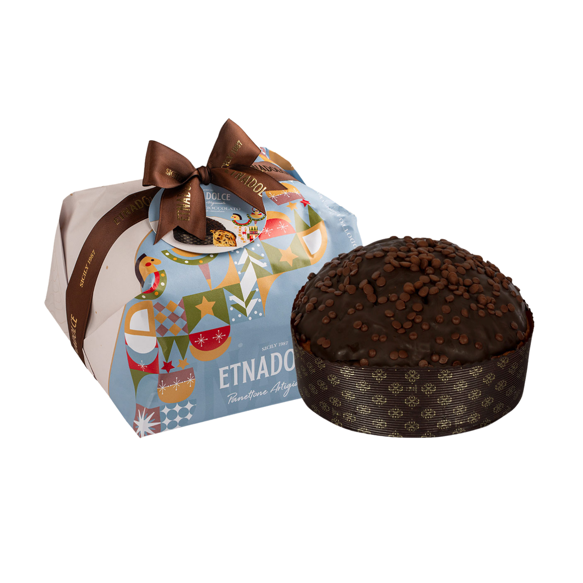 Etnadolce · Panettone con Gotas de chocolate 750 gr.