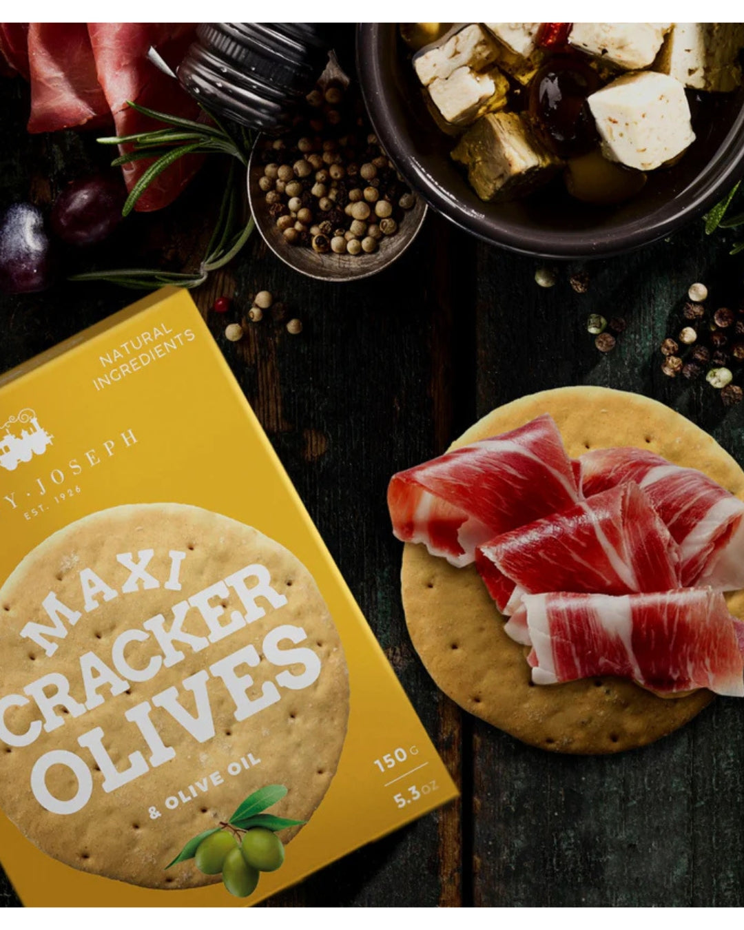 Maxi Cracker de Olivas Verdes y aceite de oliva Lady Josep