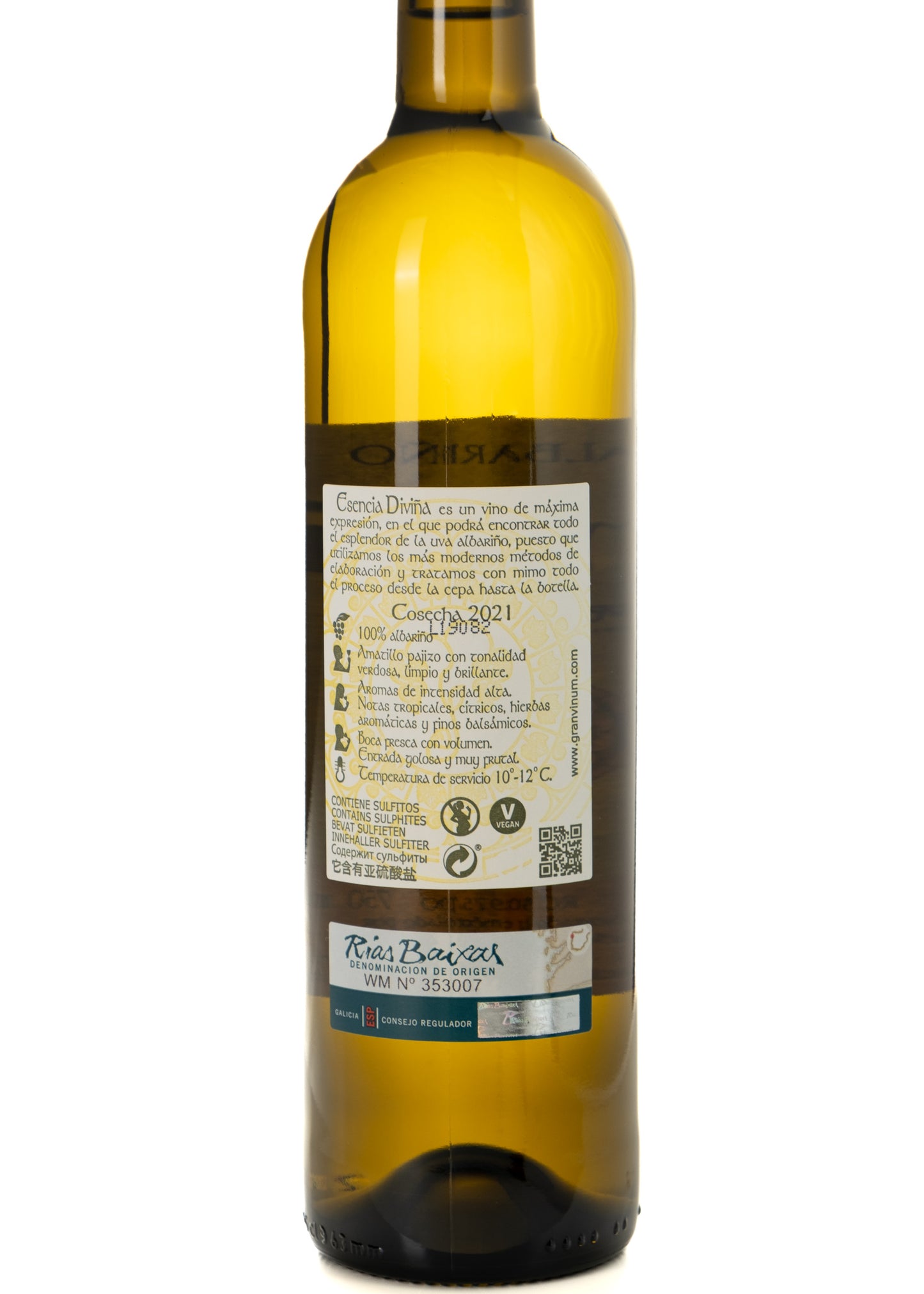 Vino Blanco Esencia Diviña Albariño