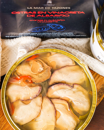 Ostras en Vinagreta de Albariño de La Mar de Tazones