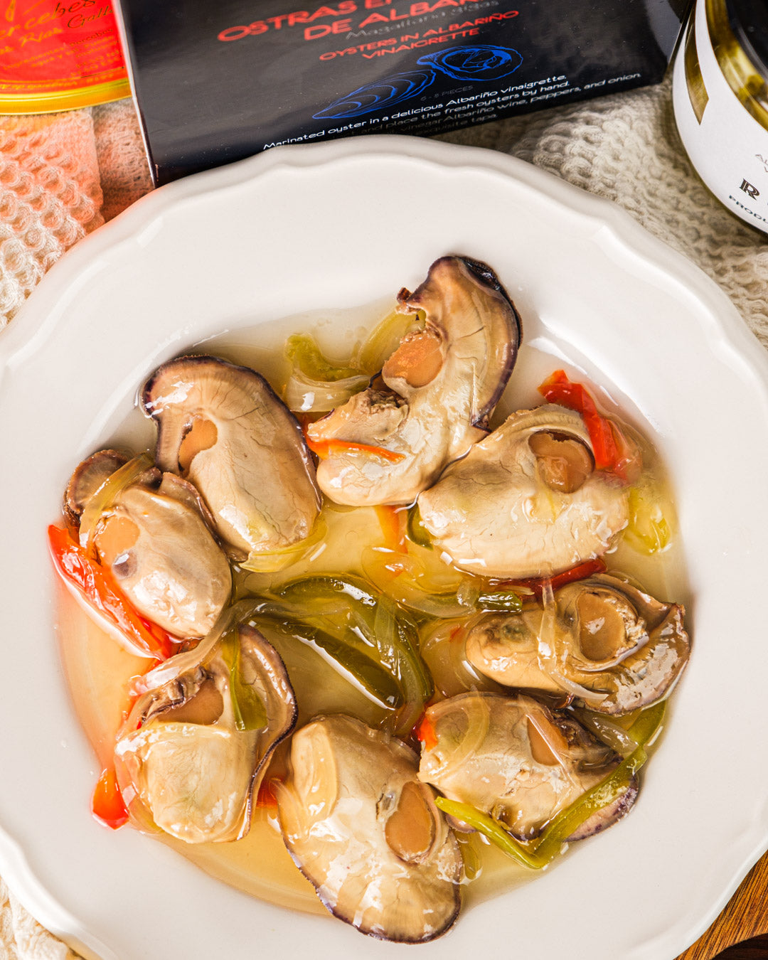 Ostras en Vinagreta de Albariño de La Mar de Tazones