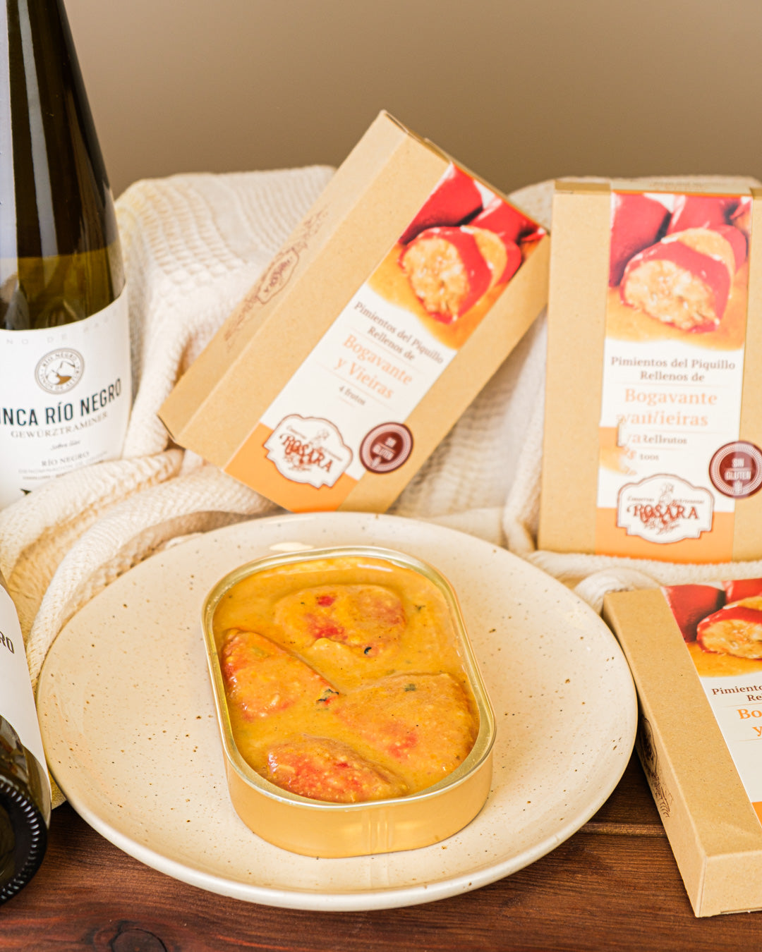 Pimientos Rellenos de Bogavante y Vierias de La Rosara