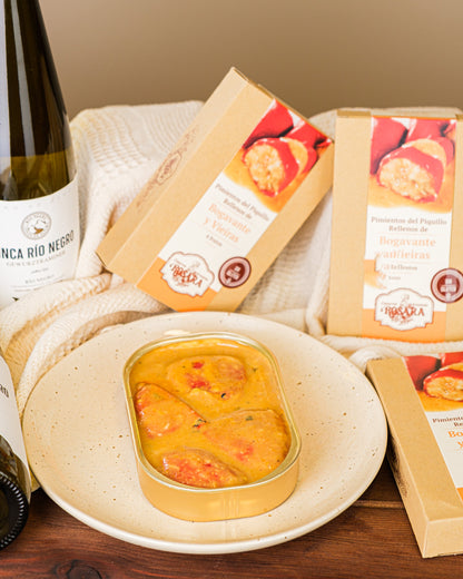 Pimientos Rellenos de Bogavante y Vierias de La Rosara