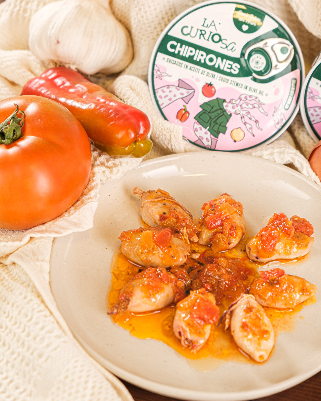 Chipirones Guisados en Aceite de Oliva de La Curiosa