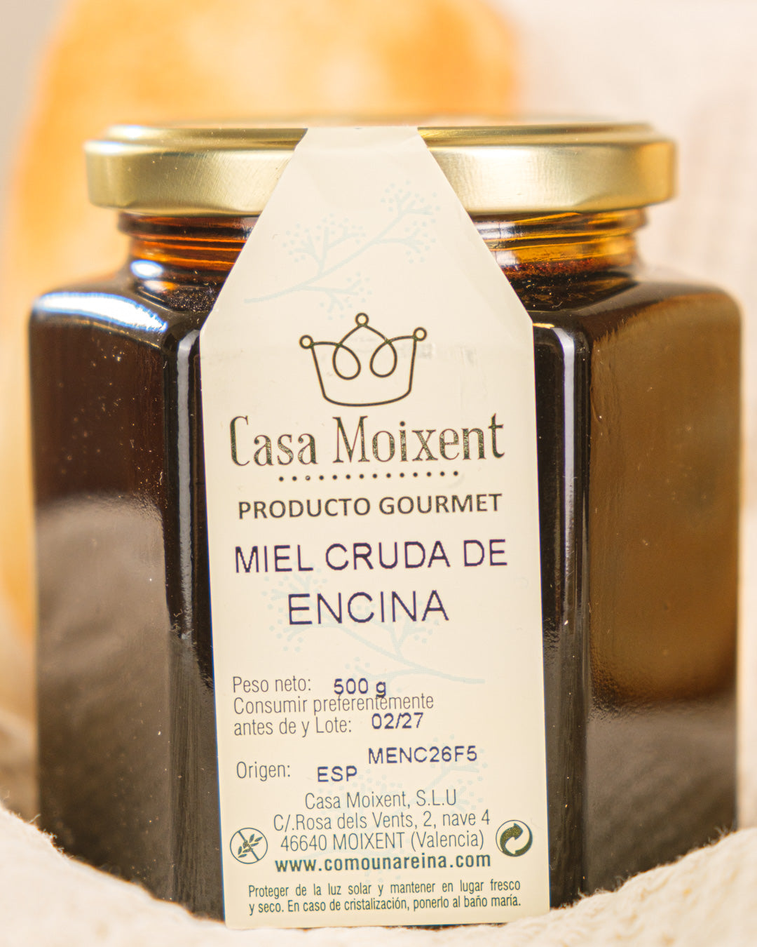 Miel Cruda de Encina de Casa Moixent 500 gr